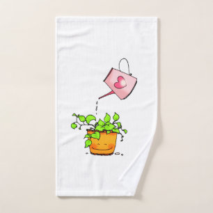 Conjunto De Toalhas Amor Regado, Planta Feliz em Casa