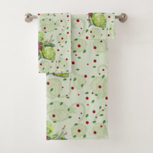 Conjunto De Toalhas Amoras vermelhas e pretas