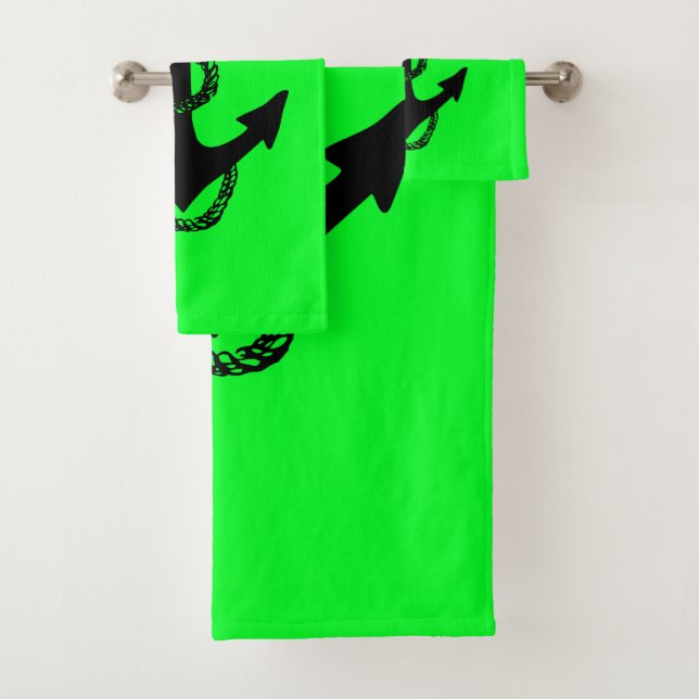 Conjunto De Toalhas ANCHOR náutico brilhante + ROPE | (Insitu)