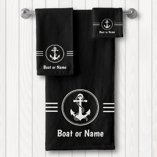Conjunto De Toalhas Âncora do Marinho náutico e toque no seu barco o