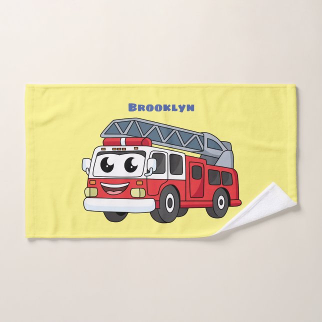 Conjunto De Toalhas Animação de bombeiros felizes (Toalha de mão)