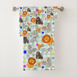 Conjunto De Toalhas Animais da Selva