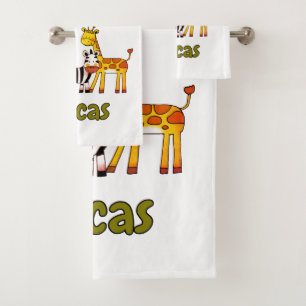 Conjunto De Toalhas Animais de Safari de Desenho Animado Fofo nome per