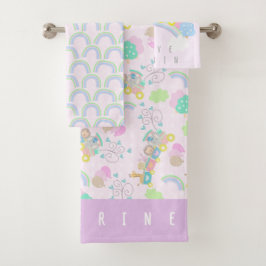 Conjunto De Toalhas Animais do comboio Pink Baby Blanket