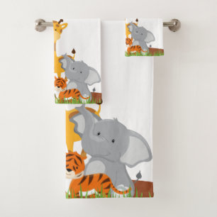 Conjunto De Toalhas Animal bonito do bebê da selva