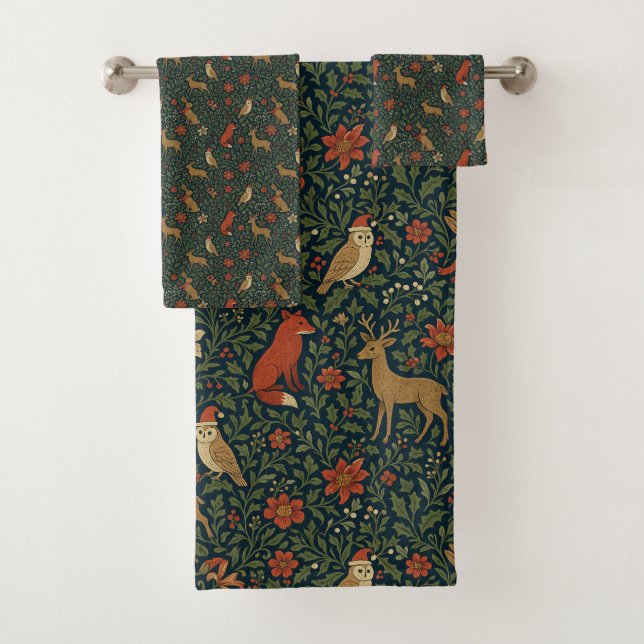 Conjunto De Toalhas Animal & Botânico Natal Vitoriano  (Insitu)