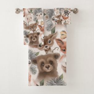 Conjunto De Toalhas Animal da floresta