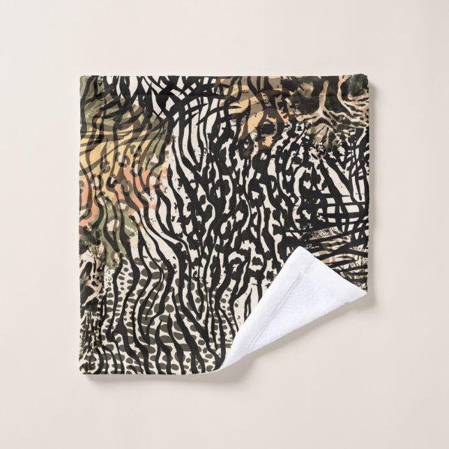 Conjunto De Toalhas Animal print modern Luxury set towel (Pano de lavar)