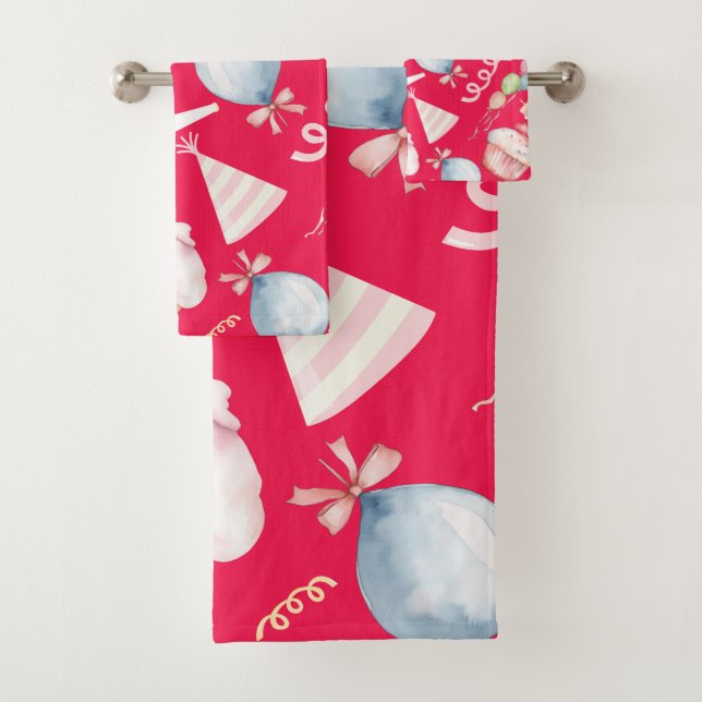 Conjunto De Toalhas Aniversário Fofo (Insitu)