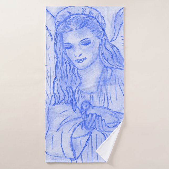 Conjunto De Toalhas Anjo Pacífico em azul claro (Toalha de Banho)