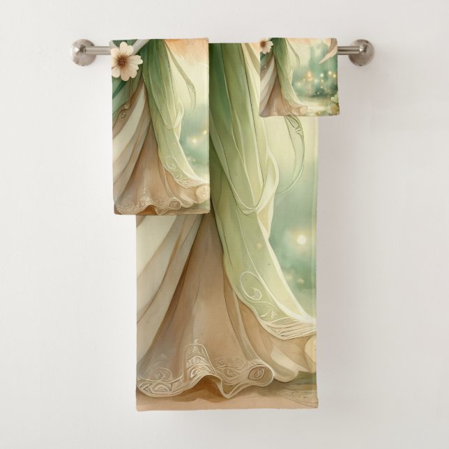 Conjunto De Toalhas Anjo Serenidade do Trevo (Insitu)