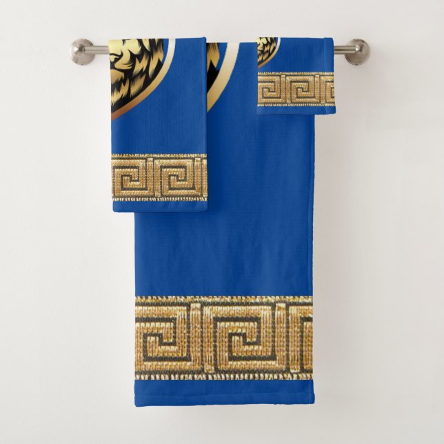 Conjunto De Toalhas Antigo Leão Real Inglês Designer (Insitu)