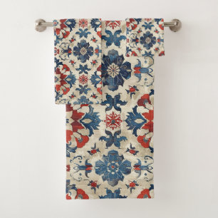 Conjunto De Toalhas Antiguamente Turco Oriental Quilim Floral Rug