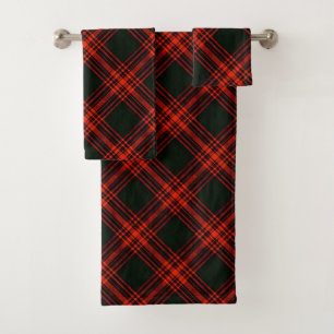 Conjunto De Toalhas Antique Menzies Clan Tartan Xadrez Padrão Escocê