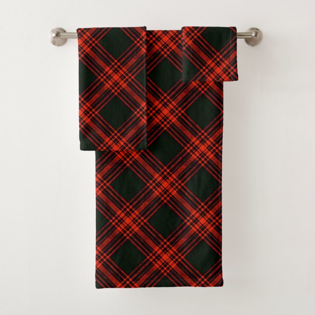 Conjunto De Toalhas Antique Menzies Clan Tartan Xadrez Padrão Escocês (Insitu)