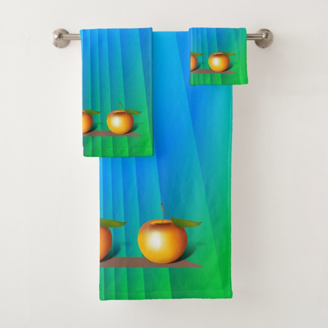 Conjunto De Toalhas Apple 3-d (Insitu)
