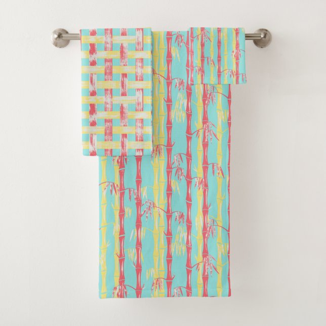 Conjunto De Toalhas Aqua Bamboo (Insitu)