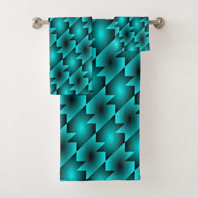 CONJUNTO DE TOALHAS AQUA PATTERN DESIGN (Insitu)