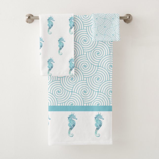 Conjunto De Toalhas Aqua Seacavalo Bath Towel Set (Insitu)