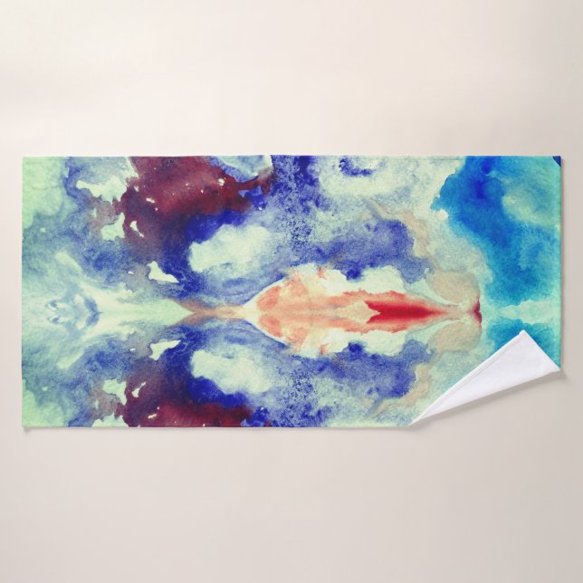 Conjunto De Toalhas Aquarela Abstrato I (Toalha de Banho)