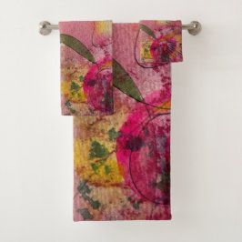 Conjunto De Toalhas Aquarela E Abstrato De Tinta Belas Artes