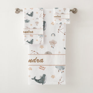 Conjunto De Toalhas Aquarius Baby Cute & Soft for Little Water Bearts