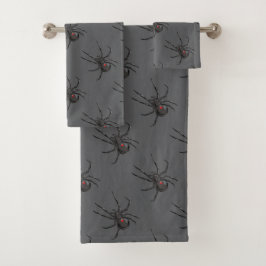 Conjunto De Toalhas Aranha Viúva Negra Desenho Original Arte 