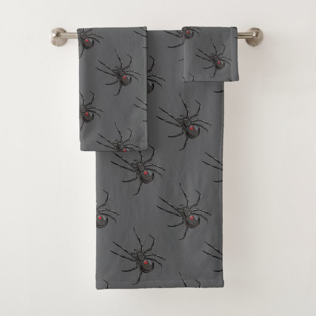 Conjunto De Toalhas Aranha Viúva Negra Desenho Original Arte  (Insitu)