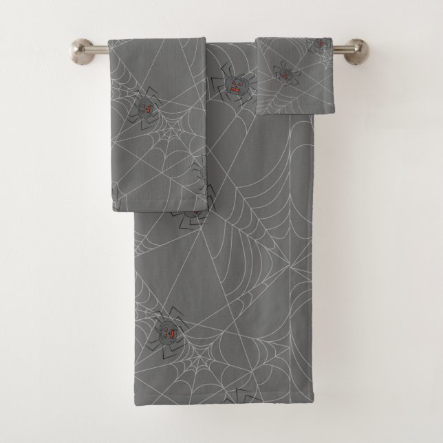 Conjunto De Toalhas Aranhas do Dia das Bruxas e abóboras (Insitu)