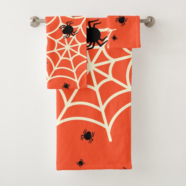 Conjunto De Toalhas Aranhas Halloween na Web (Insitu)