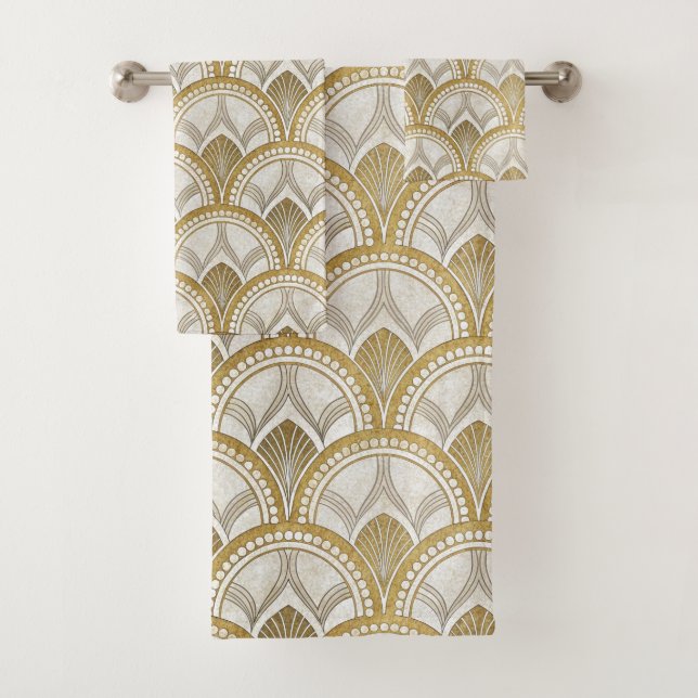 Conjunto De Toalhas Arco Dourado Art Déco (Insitu)