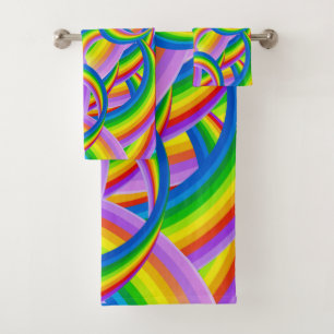 Conjunto De Toalhas Arco-íris de Cor