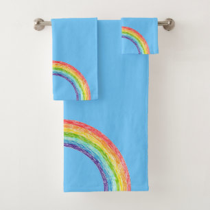 Conjunto De Toalhas Arco-íris e céu azul