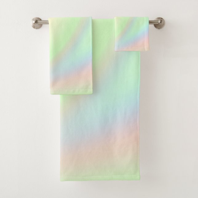 Conjunto De Toalhas Arco-íris Pastel de Cores (Insitu)