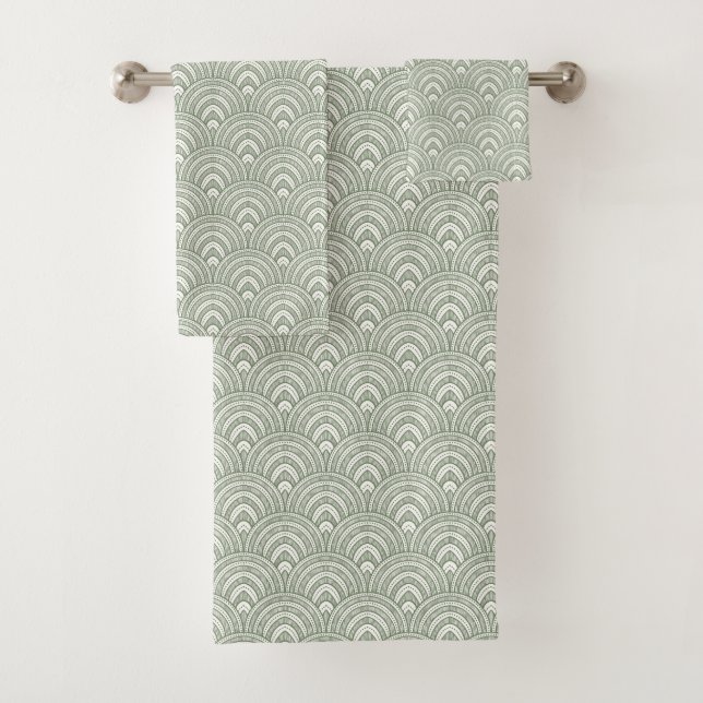 Conjunto De Toalhas Arcos Verdes Elegantes (Insitu)