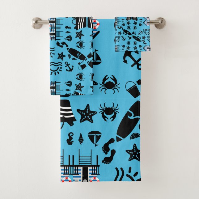 Conjunto De Toalhas Areia De Praia Original E Mar Ameaçado (Insitu)