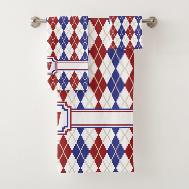 Conjunto de Toalhas Argyle da americana (Insitu)