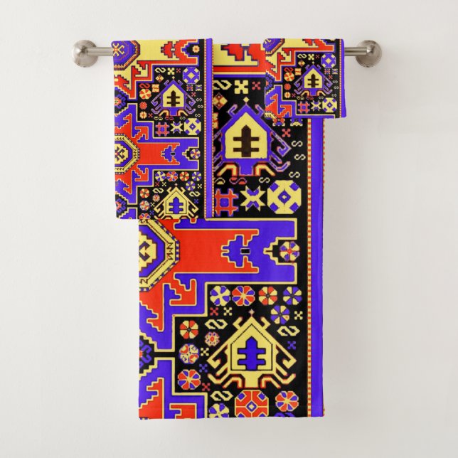 Conjunto De Toalhas Armênio Folk Art Towel (Insitu)