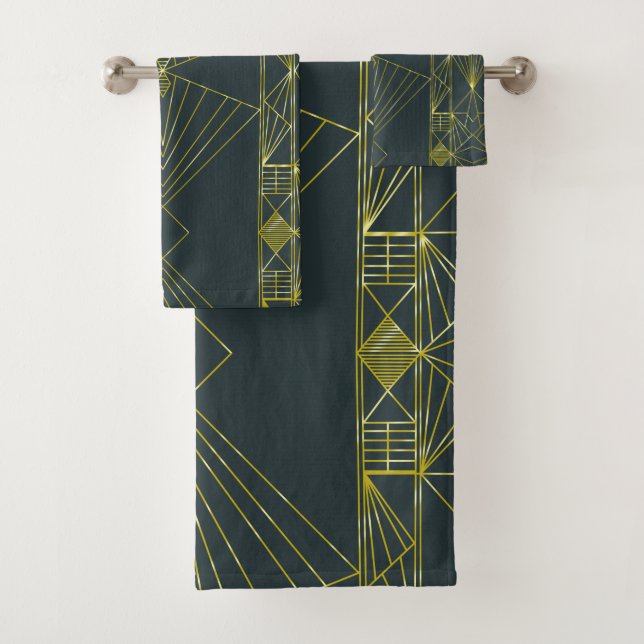 Conjunto De Toalhas Art Deco Bath Towels (Insitu)