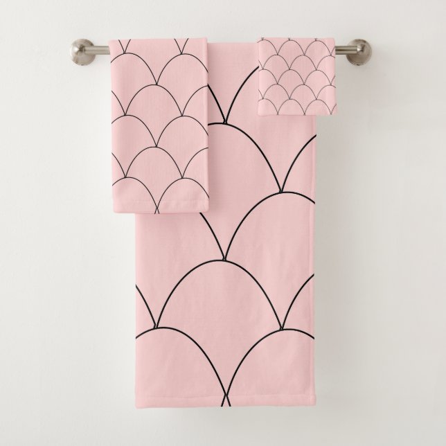 Conjunto De Toalhas Art Deco Design Pink (Insitu)