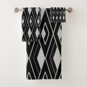 Conjunto De Toalhas Art Deco Diamond Shapes
