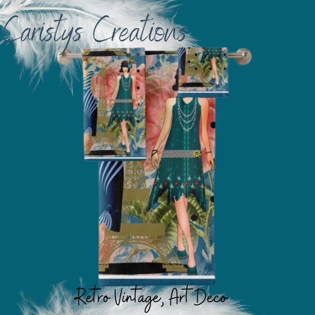 Conjunto De Toalhas Art Deco Flappers (Criador carregado)