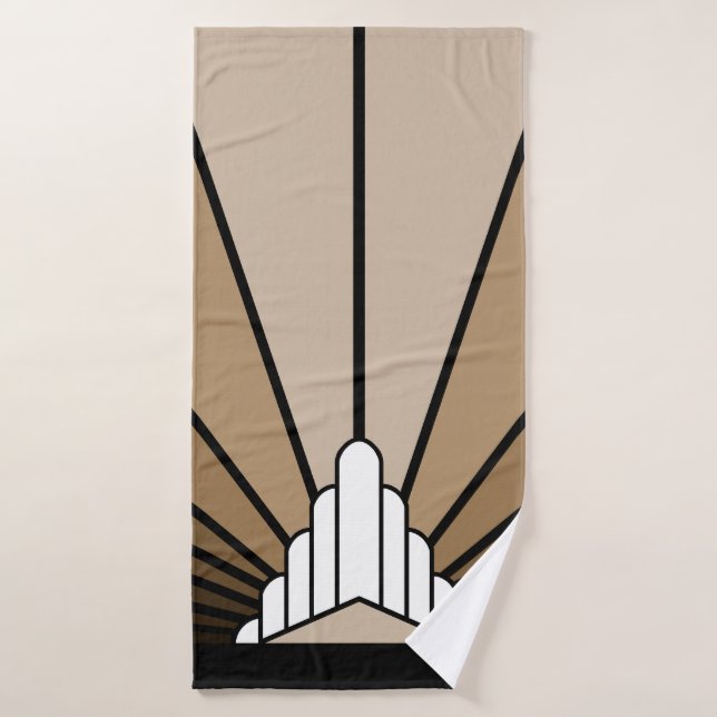 Conjunto De Toalhas Art deco sun em bronzeado (Toalha de Banho)