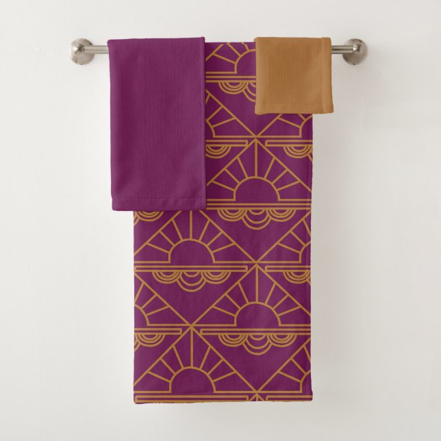 Conjunto De Toalhas Art Deco Sunrise (Insitu)