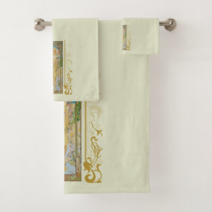 Conjunto De Toalhas Art Nouveau Alphonse Mucha - O Brilho do Dia