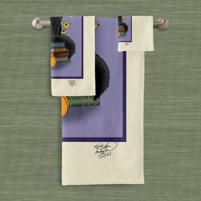 Conjunto De Toalhas Art Nouveau Black Cat (Criador carregado)