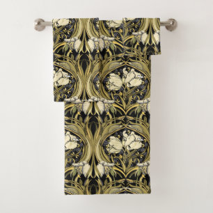 Conjunto De Toalhas Art Nouveau Tulipas Brancas