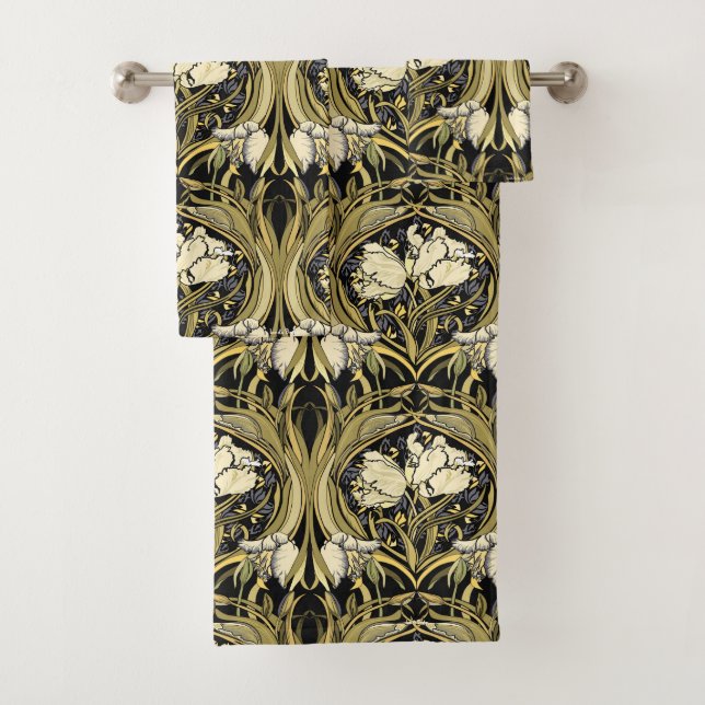 Conjunto De Toalhas Art Nouveau Tulipas Brancas (Insitu)