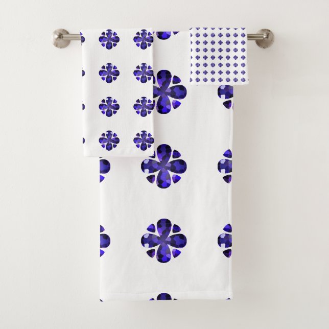 Conjunto De Toalhas Arte a cores, azul (Insitu)