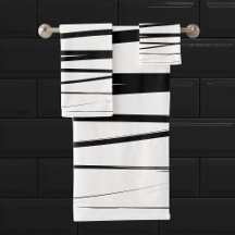 Arte Abstrato das Linhas Negras e Brancas Modernas